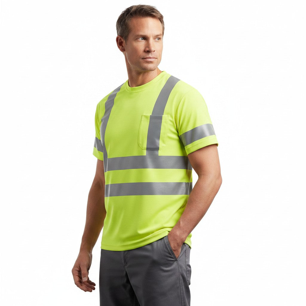 CornerStone CS408 - ANSI 107 Class 3 Short Sleeve Snag-Resistant Reflective T-Shirt - Safety Yellow