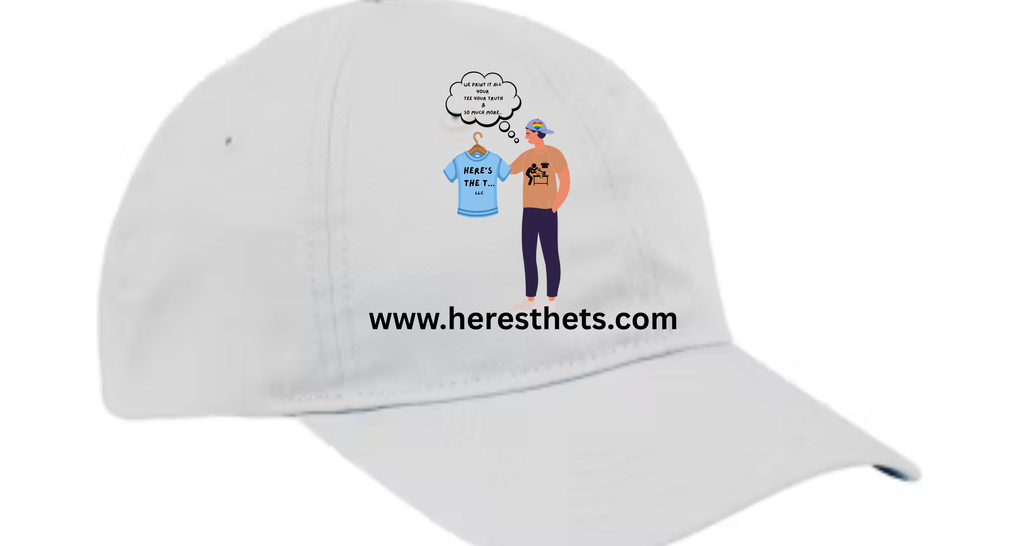 Here the T Hat- 6-Panel Twill Unstructured Cap