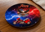 Custom Key Chain with Name with Harley-Davison.
