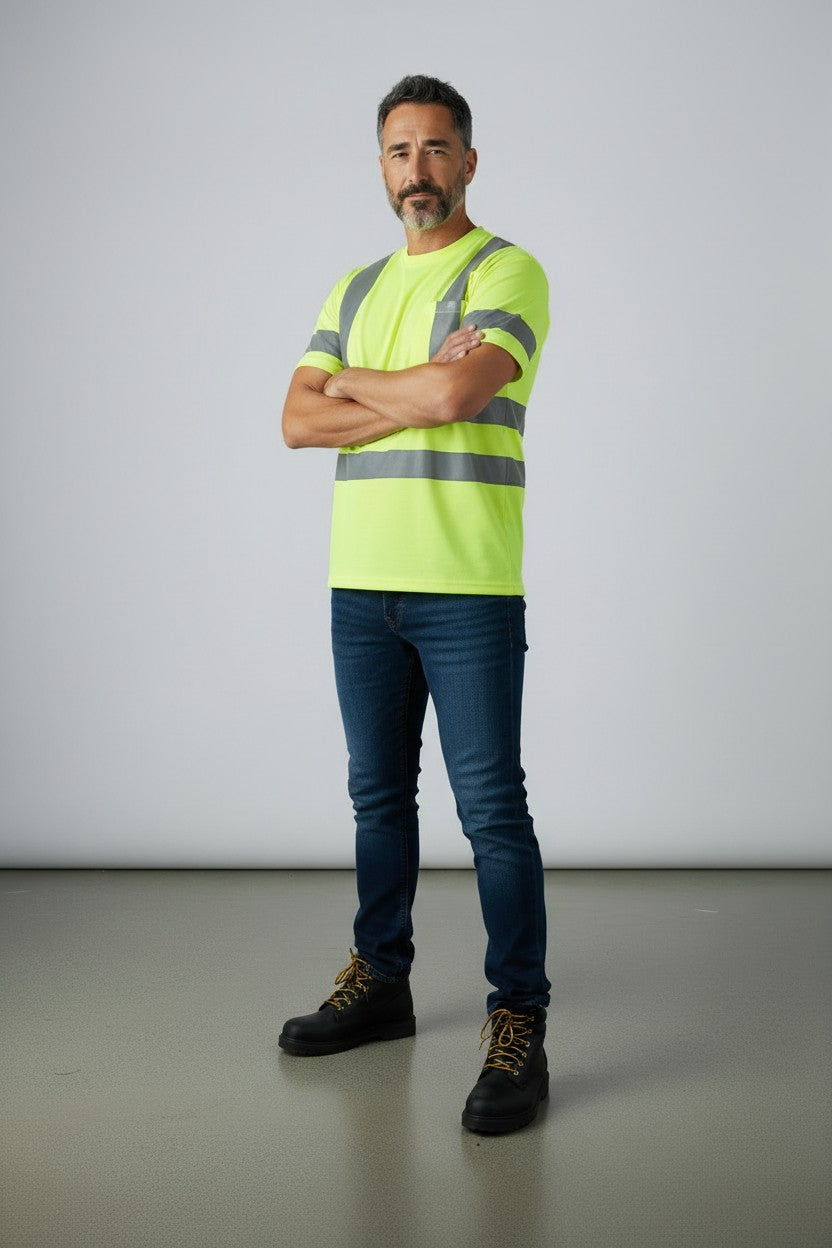 CornerStone CS408 - ANSI 107 Class 3 Short Sleeve Snag-Resistant Reflective T-Shirt - Safety Yellow